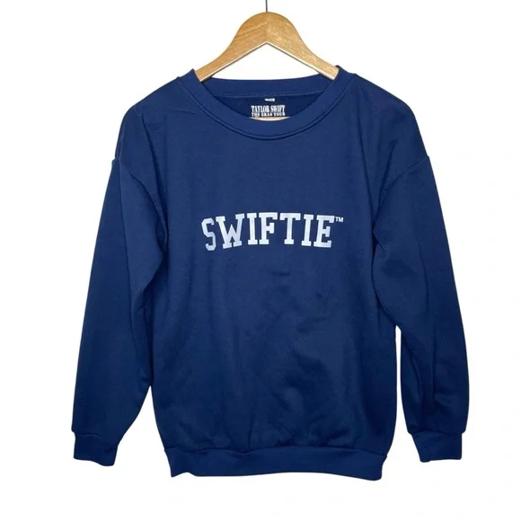 Taylor Swift The Eras Tour SWIFTIE Sweatshirt Navy XS - Picture 2 of 8